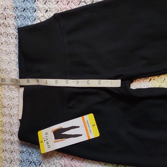NWT Orvis Small Black High Rise Soft Fleece Wide Waistband Cozy Legging - Picture 9 of 16